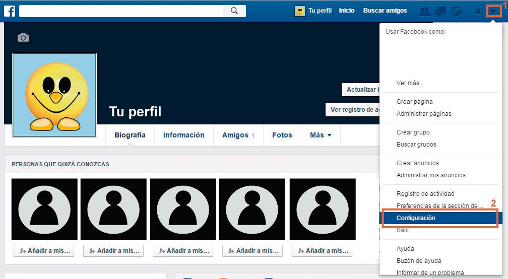 migrar perfil personal facebook