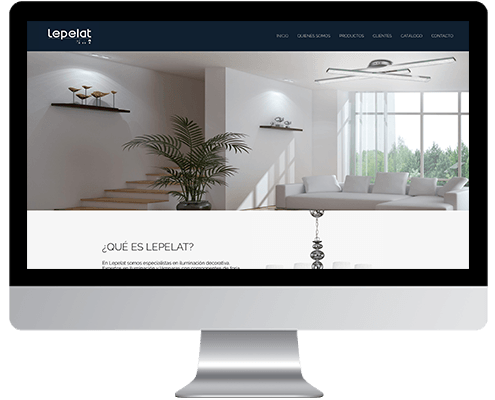 Desarrollo Web - Página Corporativa, Catálogo online y intranet desarrollada en Wordpress para Lepelat Iluminación