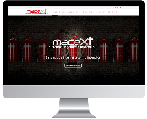 Desarrollo Web - Página Corporativa desarrollada en Wordpress para Macext