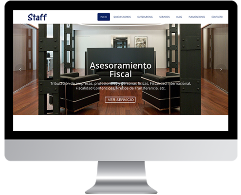 Desarrollo Web - Página Corporativa desarrollada en Wordpress para Staff Asesores