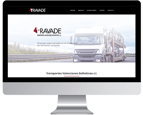 Desarrollo Web - Página Corporativa desarrollada en Wordpress para Transportes Travade