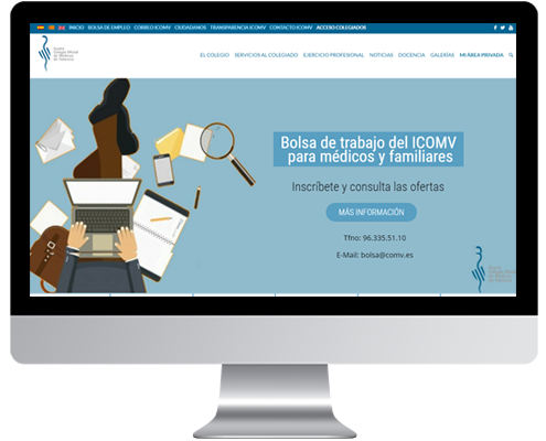 desarrollo web colegio oficial de medicos de valencia